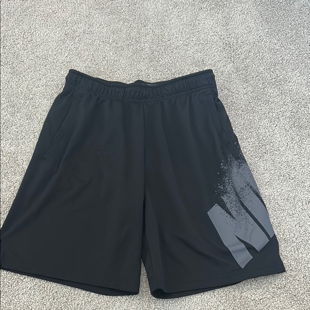 Nike Black Athletic Shorts with Elastic Waistband